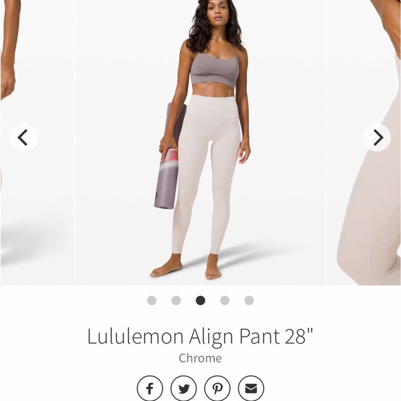 Lululemon aligns size 2 28” in color chrome